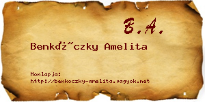 Benkóczky Amelita névjegykártya